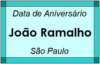 Data de Aniversário da Cidade João Ramalho