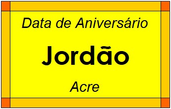 Data de Aniversário da Cidade Jordão