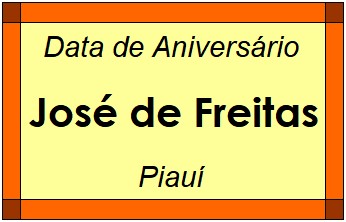 Data de Aniversário da Cidade José de Freitas