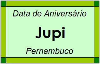 Data de Aniversário da Cidade Jupi