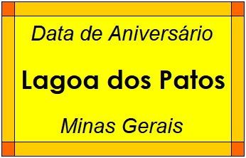 Data de Aniversário da Cidade Lagoa dos Patos