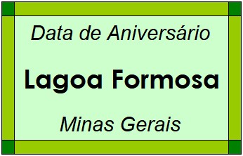 Data de Aniversário da Cidade Lagoa Formosa