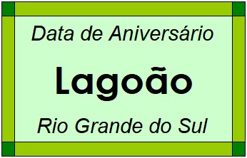 Data de Aniversário da Cidade Lagoão