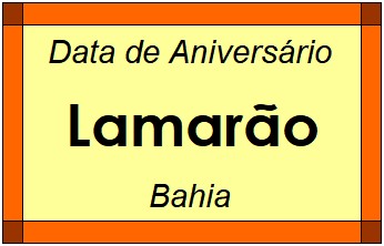 Data de Aniversário da Cidade Lamarão