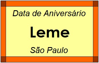 Data de Aniversário da Cidade Leme