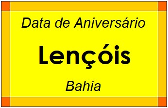 Data de Aniversário da Cidade Lençóis