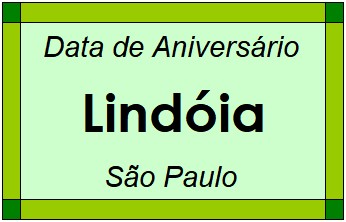 Data de Aniversário da Cidade Lindóia