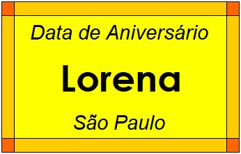 Data de Aniversário da Cidade Lorena