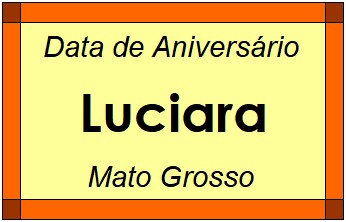 Data de Aniversário da Cidade Luciara