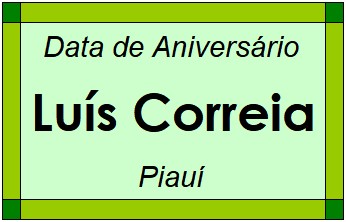 Data de Aniversário da Cidade Luís Correia