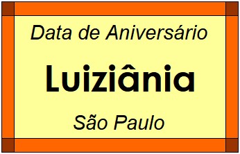 Data de Aniversário da Cidade Luiziânia