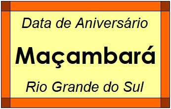 Data de Aniversário da Cidade Maçambará