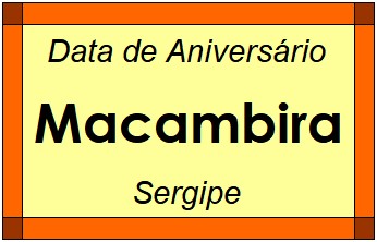 Data de Aniversário da Cidade Macambira