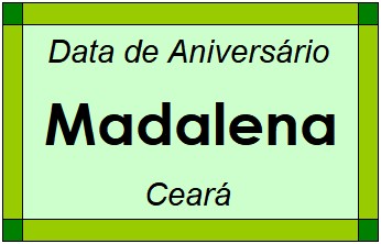 Data de Aniversário da Cidade Madalena