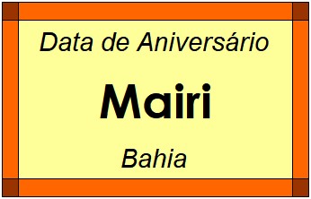 Data de Aniversário da Cidade Mairi