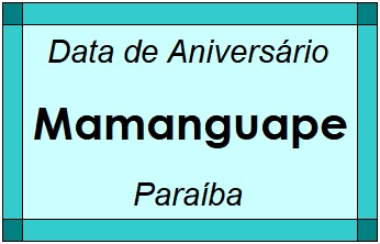 Data de Aniversário da Cidade Mamanguape