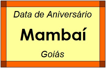 Data de Aniversário da Cidade Mambaí