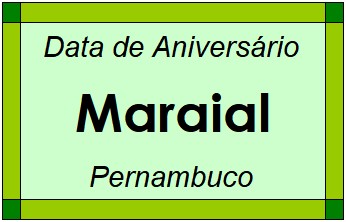 Data de Aniversário da Cidade Maraial