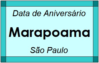 Data de Aniversário da Cidade Marapoama