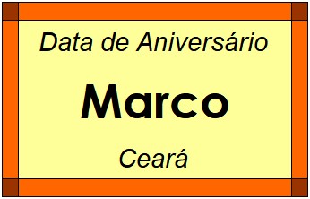 Data de Aniversário da Cidade Marco