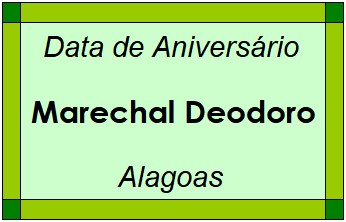 Data de Aniversário da Cidade Marechal Deodoro