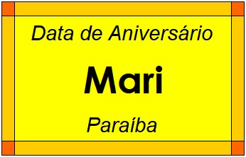 Data de Aniversário da Cidade Mari