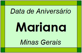 Data de Aniversário da Cidade Mariana