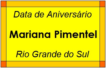 Data de Aniversário da Cidade Mariana Pimentel