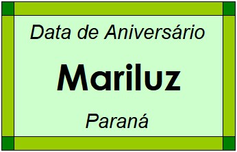 Data de Aniversário da Cidade Mariluz