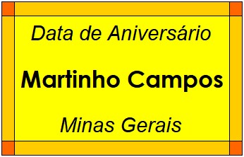 Data de Aniversário da Cidade Martinho Campos