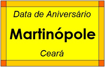 Data de Aniversário da Cidade Martinópole