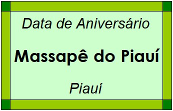 Data de Aniversário da Cidade Massapê do Piauí