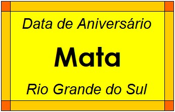 Data de Aniversário da Cidade Mata