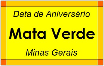 Data de Aniversário da Cidade Mata Verde