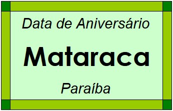 Data de Aniversário da Cidade Mataraca