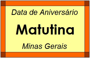 Data de Aniversário da Cidade Matutina