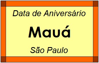 Data de Aniversário da Cidade Mauá