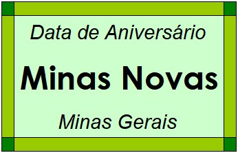 Data de Aniversário da Cidade Minas Novas