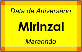 Data de Aniversário da Cidade Mirinzal