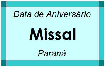 Data de Aniversário da Cidade Missal