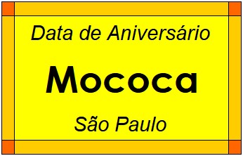 Data de Aniversário da Cidade Mococa