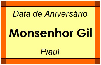 Data de Aniversário da Cidade Monsenhor Gil