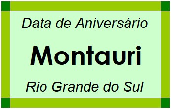 Data de Aniversário da Cidade Montauri