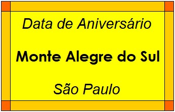 Data de Aniversário da Cidade Monte Alegre do Sul