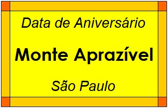 Data de Aniversário da Cidade Monte Aprazível