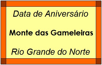 Data de Aniversário da Cidade Monte das Gameleiras