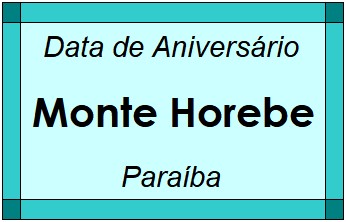 Data de Aniversário da Cidade Monte Horebe