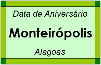 Data de Aniversário da Cidade Monteirópolis