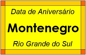 Data de Aniversário da Cidade Montenegro