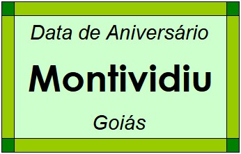 Data de Aniversário da Cidade Montividiu